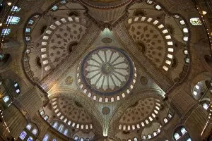 Images Dated 25th May 2013: Ceiling of the blue mosque