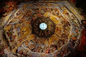 Images Dated 21st June 2016: Ceiling of the Cupola of the Duomo of Florence, Italy