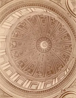 Peters Basilica Prints: Ceiling of the Cupola of St. Peter's Basilica