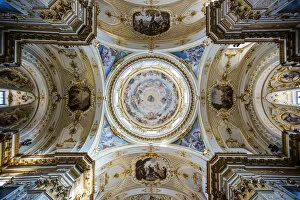 Images Dated 20th June 2015: Ceiling painting in Bergamo cathedral, Italy