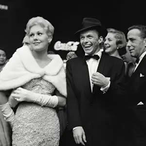 Prints of LOS ANGELES - OCTOBER 10: (L-R). Kim Novack, Frank Sinatra, Lauren Bacall and Humphrey Bogart attend the premier of The Desperate Hours on October 10, 1955 in Los Angeles, California The Essence of Cool: Celebrities Attend The Desperate Hours