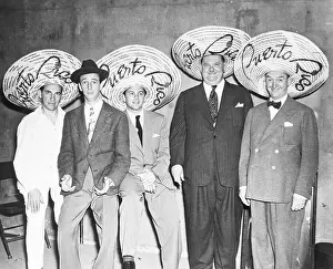Prints of (Original Caption) 11/7/41-Puerto Rico: An enthusiastic audience of more than 1400 soldiers and natives at Borinquen Field here, wildly acclaimed the first show Timeless Comedy Icons: Classic Moments from the Legendary Duo: Celebrities Participating In Show