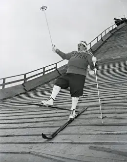 Jump Prints: Celebrity Gossip Columnist Elsa Maxwell Skiing
