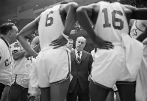 Bill Russell Prints: Celtics Coach Red Auerbach Framed Between Players