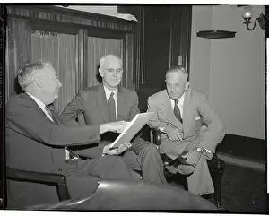 Frank Carlson Prints: Censure Committee Members Sitting and Conversing