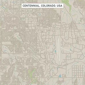 Images Dated 14th July 2018: Centennial Colorado US City Street Map