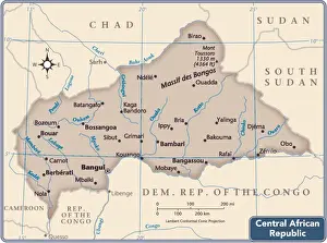 Central African Republic country map