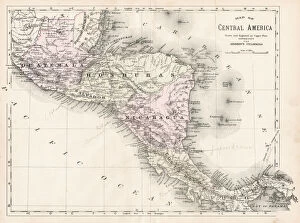 Panama Gallery: Central America map 1893