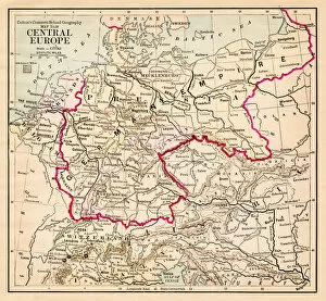 Images Dated 22nd February 2017: Central Europe map 1881