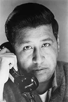Grapes Prints: Cesar Chavez on Telephone