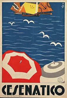 Four Animals Prints: Cesenatico, by Virgilio Retrosi, 1931, 20th Century, print, cm 100 x 70