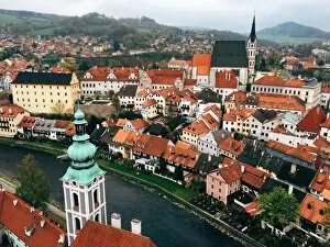 Images Dated 5th May 2016: Cesky Krumlov cityscape on a sunny day, South Bohemia, Czech Republic