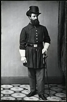 Rhode Island Prints: C.G. Dyer Standing Full Length W/Sword