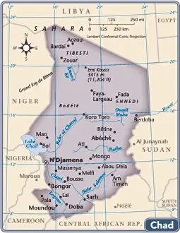 Chad country map
