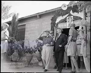 Inspection Prints: Chaim Waitzman Visiting Army Camp