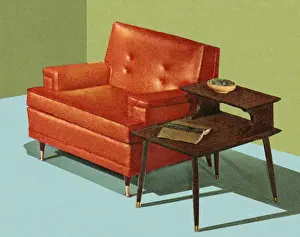 Two Objects Prints: Chair and End Table