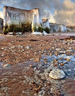 Images Dated 19th February 2015: Chalk Cliffs at Botany Bay, Broadstairs, Kent