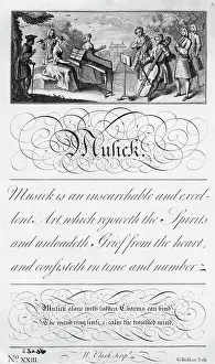 Calligraphy Prints: Chamber Music Group with Calligraphic Composition