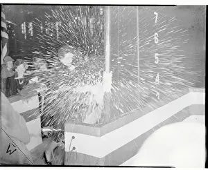 Camden Prints: Champagne Spewing at the Christening of the Vulcan