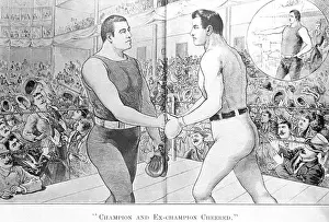John L Prints: Champion and Ex-Champion Cheered Print