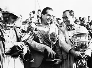 Silverstone Prints: Champs With Trophies At Silverstone