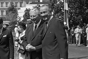 Chancellor Kurt George Kiesinger with Lyndon B. Johnson