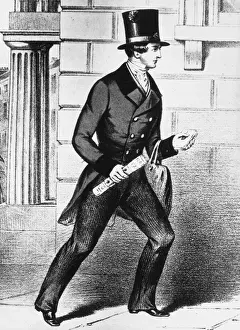 Prints of 1793: An illustrated depiction of a postman of 1793 delivering the mail. (Photo by Hulton Archive/Getty Images) Heritage Images Prints: No Change There Then