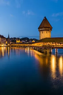 Images Dated 30th June 2014: The Chapel Bridge, Lucerne, Switzerland