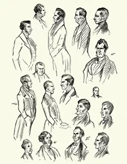 Images Dated 1st December 2015: Character sketches for Charles Dickens