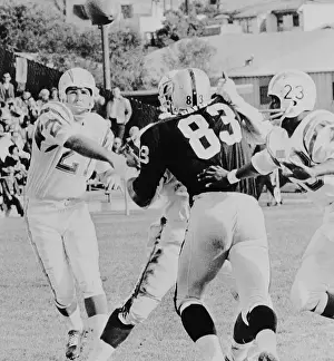 Quarterback Prints: Chargers John Hadl Throwing Pass