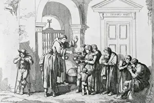 Charity Dispensed by Roman Monk