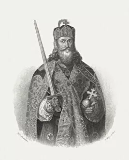 Images Dated 26th March 2016: Charlemagne - the first Holy Roman Emperor, published in 1868