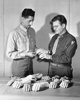 Charles A. Jackson with Plastic Hand