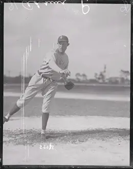 Charles Adams in Pitching Position
