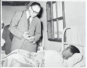 Gaza Strip Prints: Charles Arnot Interviewing a Hospital Patient