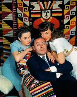 Blanket Prints: Charles Boyer with Olivia De Havilland and Paulette Goddard