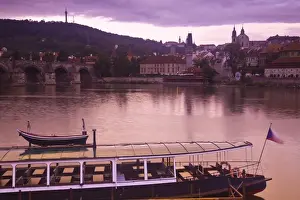 Historical Center Prints: Charles Bridge and Vltava River