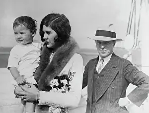 Loyalty Prints: Charles Chaplin Departing with Wife and Son