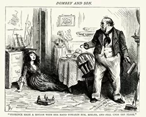 Images Dated 5th April 2017: Charles Dickens - Dombey and Son, Florance fell