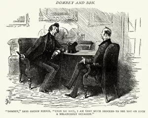 Images Dated 5th April 2017: Charles Dickens - Dombey and Son a melancholy occasion