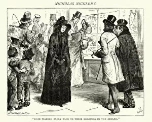Images Dated 5th July 2018: Charles Dickens, Nicholas Nickleby, Kate walked sadly
