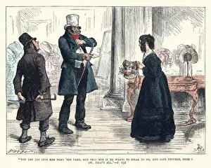 Nicholas Prints: Charles Dickens, Nicholas Nickleby, give him that ere card