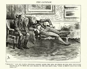 Images Dated 5th July 2018: Charles Dickens, Nicholas Nickleby, throwing himself along the sofa