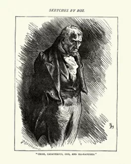 Images Dated 21st May 2016: Charles Dickens Sketches by Boz Cross, cadaverous, odd