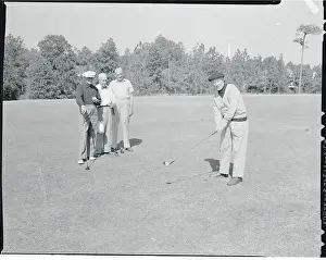 Pinehurst Prints: Charles Evans Playing Golf