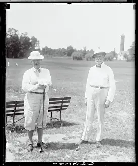Charles F. Hughes and Henry Wallace on Golf Course