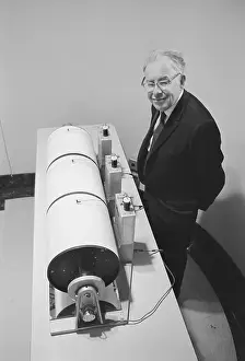 Seismology Prints: Charles F. Richter Posing Next to His Richter Magnitude Scale