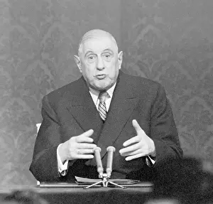 Charles De Gaulle At Press Conference