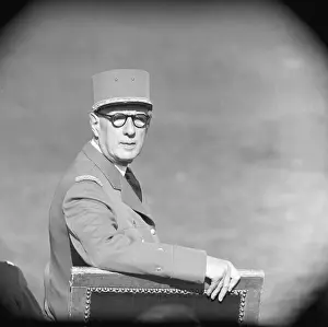 Bastille Day Prints: Charles De Gaulle Watching Parade