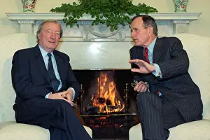 Charles Haughey and George Bush Conversing